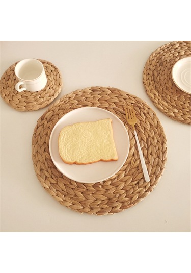 Xiaaokeji Yuvarlak Dokuma Amerikan Servis Seti, Isıya Dayanıklı/kaymaz Yemek Tabakları, 6 Parça Diğer