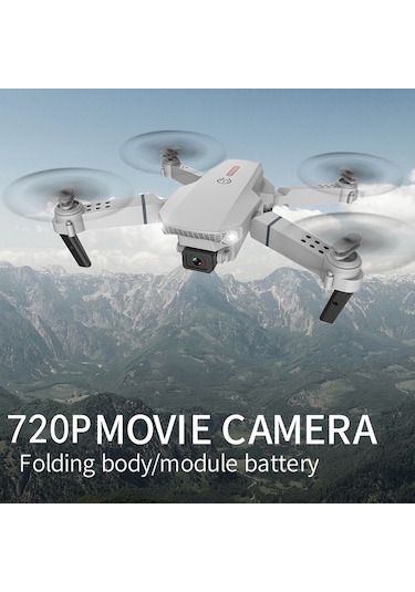 Hombey E88 Çift Kanatlı Uçak, Katlanabilir 720p Kamera, İz Uçuşu, 3d Çevirme, El İşareti Fotoğraf, Siyah, Depolama Çantası İçeren Paket