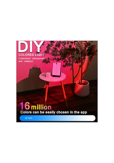 Vkemall Rgb 16 Renkli Gölge Projeksiyon Lambası - Akıllı Uygulama Ve 24 Tuşlu Kumanda İle 360 Ayar, Oda Ambiyanı, Fotoğraf Işığı, Gece Lambası Siyah