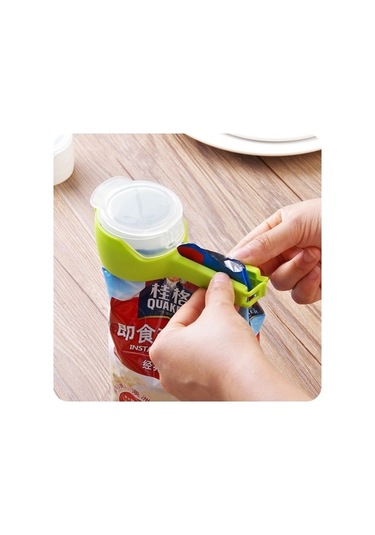 Dancemonkey 2 Adet Yiyecek Aperatif Kapaklı Çanta Klipsleri, Sızdırmaz Depolama Diğer