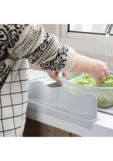 Su Sıçrama Koruması Bölme Tahtası Enayi Lavabo Lavabo Tahtası Mutfak Aletleri - Gri