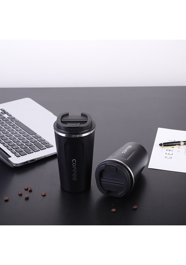 Hfambition Yeşil 380ml 304 Paslanmaz Çelik Vakumlu Termos Bardak, Dışarıda Ve Araçta Kullanım İçin, Evde Kolay Kullanım, Dayanıklı Malzeme Diğer