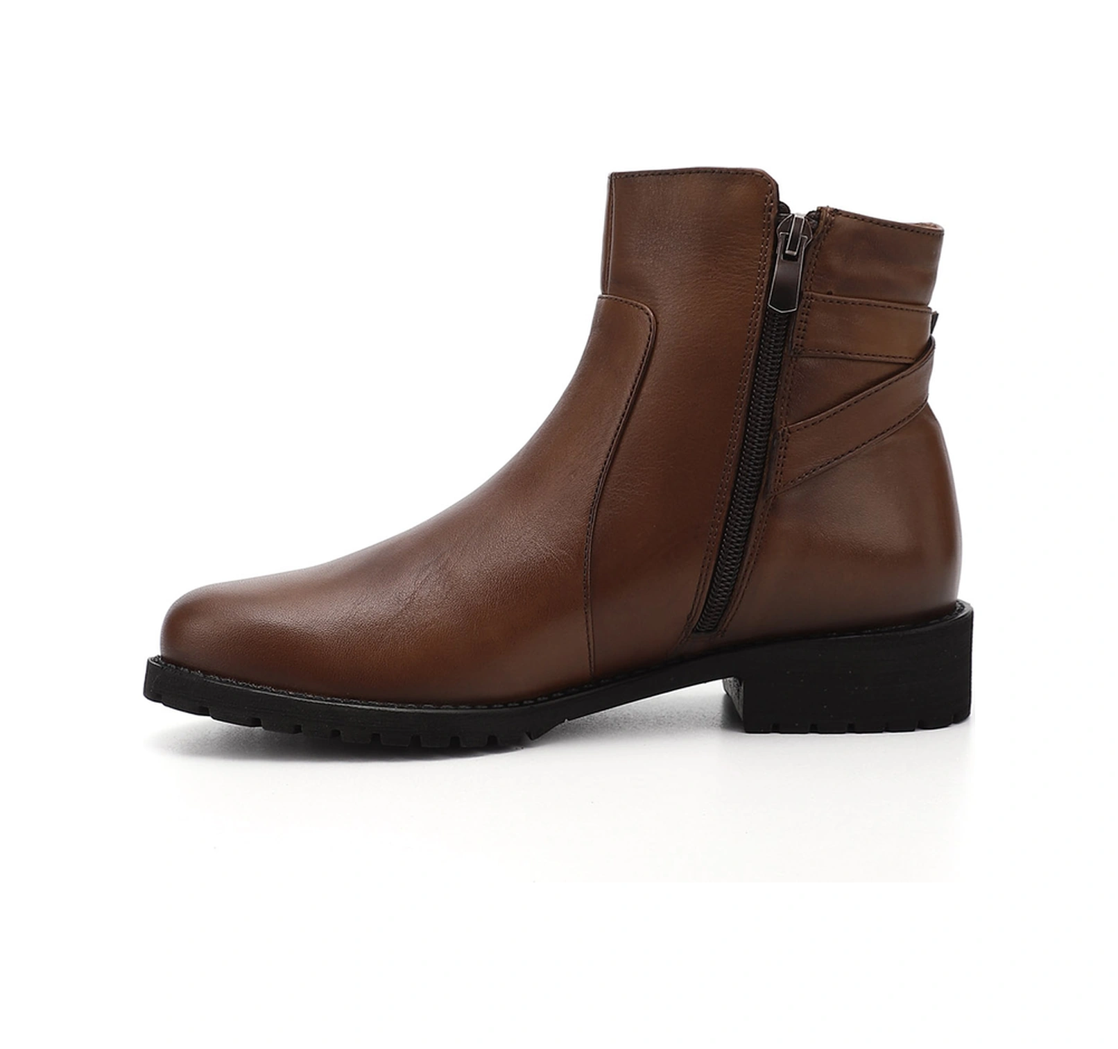 Gönderi R Kadın Taba Antik Fermuarlı Kauçuk Taban Hakiki Deri Bot Dkzb61346460 Taba