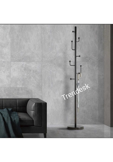 Modern Metal Siyah Ayaklı Askılık Elbise Askısı 165 30 Cm Siyah