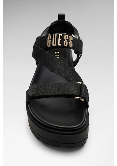 Guess Fetta Logo Kadın Sandalet Fljfttfal03 Siyah