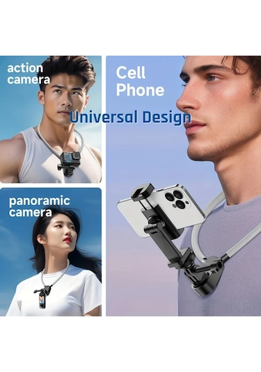 Motion003 1 Takım Mobil Telefon Kordonu Manyetik Anti Sallantı Sabit Boyun Vlog Kamera Kordonu Spor Açık Hava Canlı Balıkçılık Bisiklet Video Kaydı -
