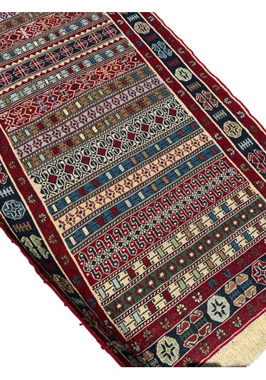 El Dokuma Sıfır İran Sumak Kilimi 84x200 Yün Yolluk