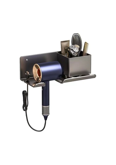 Lichen Saç Kurutma Makinesi Depolama Rafı, Banyo Depolama Rafı, Şeffaf