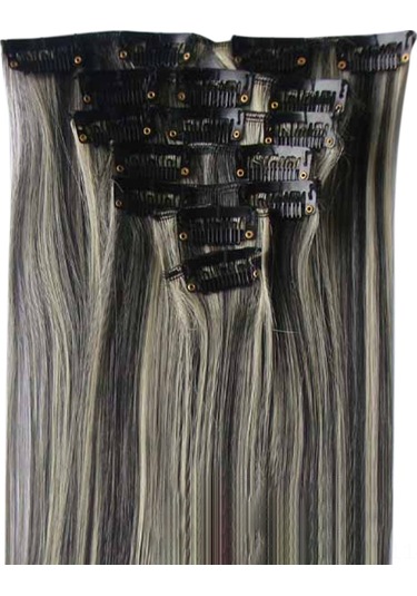 Mufunye Günlük Ve Özel Günler İçin Yüksek Sıcaklık Lifli Saç Uzatma Seti 8 Renk Seçeneği