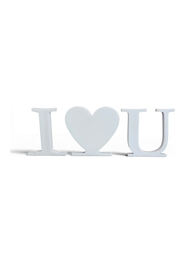 I Love U Seni Seviyorum Love Letters Beyaz 3 Parça