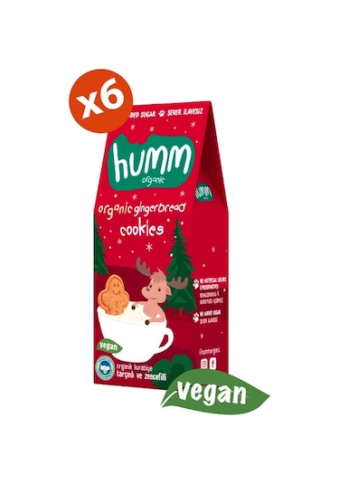 Humm Organik Zencefilli Tarçınlı Vegan Kurabiye 6 x 55 G