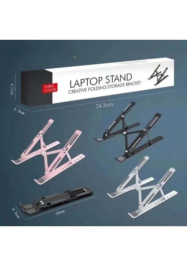 Dizüstü Bilgisayar Standı, Katlanabilir Kaldırma Tabanı, Tablet Standı, Masaüstü Taşınabilir Tutucu Beyaz