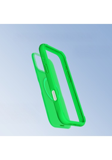 İphone 16 Pro Uyumlu Kılıf M-safe Şarj Özellikli Youngkit Macaroon Serisi Kapak Yeşil