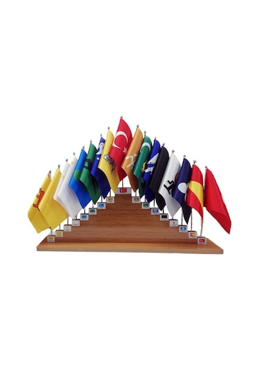 17'li Eski Türk Devletleri Bayrakları Seti 17 Türk Devleti Bayrağ