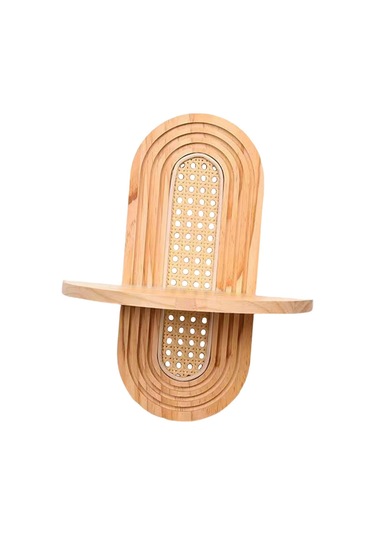 Suntek Kemer Ahşap Raf Standı El Sanatları Askılı Veranda Ahşap Rengi