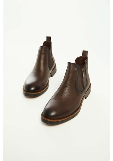 Tamer Tanca Erkek Hakiki Deri Kahverengi Floter Casual Bot 572 1727 B ERK BOT Kahverengi