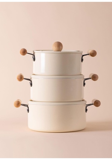 The Mia Cucina Di Mia Derin Tencere 22 Cm Cdm0004 Beyaz