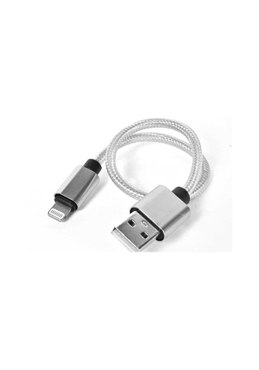 Gümüş 30 Cm Halat Lightning Usb Kablo-zore