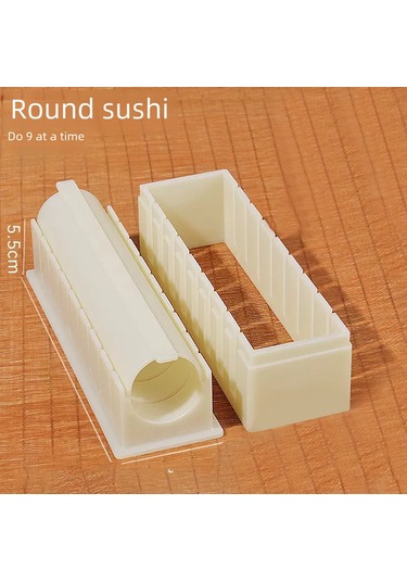 Youmex 3'lü Beyaz Küçük Kare Sushi Kalıbı Seti - Evde Profesyonel Sushi Şekilleri İçin Dayanıklı Plastik Aletler Beyaz