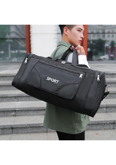 Homyl Alışveriş Seyahat Erkekler Için Duffle Çanta Siyah