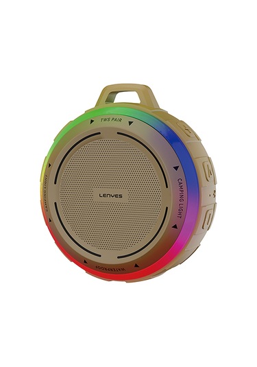 Lenyes S223 Rgb Işıklı Askı Aparatlı Mini Bluetooth Speaker Hoparlör V5.3 Sarı