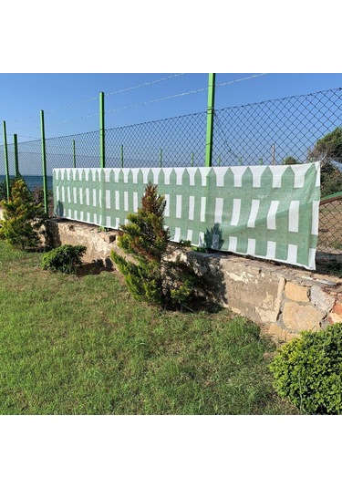 Baskılı Balkon Çit Filesi 1m X 5m Model A - Cırt Kelepçe Hediyeli