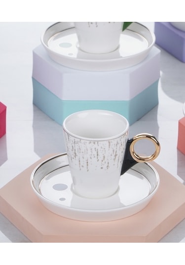 Acar Grove Porselen 6 Lı Kahve Fincan Takımı 90 Ml  MXG-011833