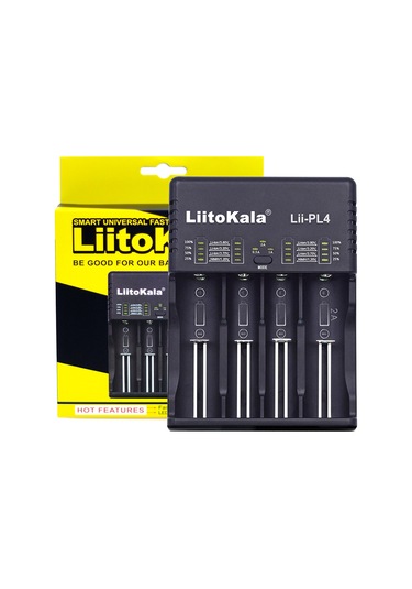 Geeksen "liitokala Akıllı 4 Slotlu Şarj Cihazı - 18650/26650/aa/aaa İçin Evrensel Hızlı Şarj"