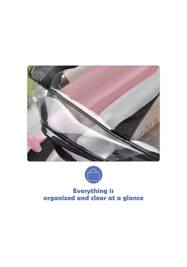 Xiyyadms Kırmızı 3'lü Set - Şeffaf Pvc Su Geçirmez Makyaj Çantası, Tuvalet Malzemeleri Ve Gereçler İçin Taşınabilir Depolama Çantası S-m-l Boyutları Kırmızı