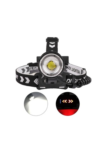 Ulzyvf Yüksek Xhp90 Usb Siyah Şarjlı Mod Led Lambası Kafa Güç 3 Rt Siyah