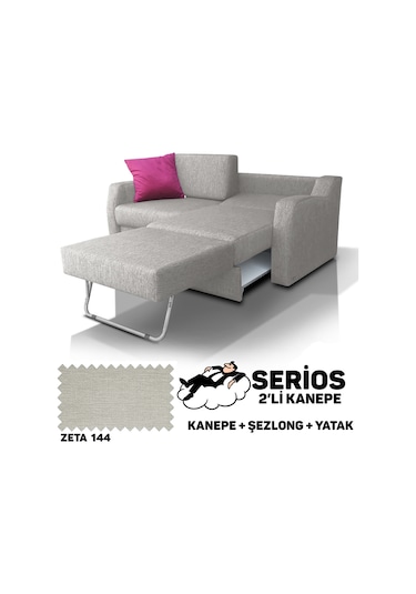 Serios Şezlonglu Yataklı Kanepe - Zeta 144