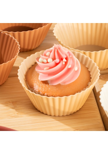 Perotti 16309 Silikon 6'lı Mini Kek Kalıbı Muffin Kek Kalıbı