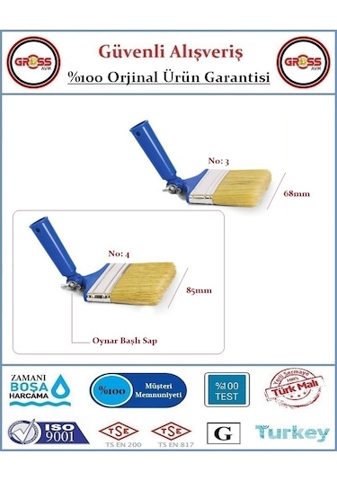 Aldeko Robot Ayarlı Kestirme Boya Fırçası - No: 4