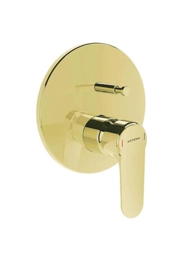 Artema Root Round A4272774 Sıva Üstü Ankastre Banyo Bataryası Altın