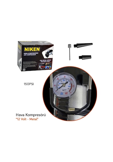 Niken Hava Kompresörü 150 Psi Metal Gövde