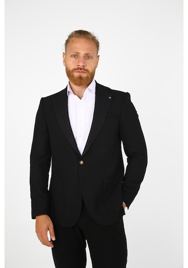 Brango 30148 Erkek Blazer Ceket Siyah