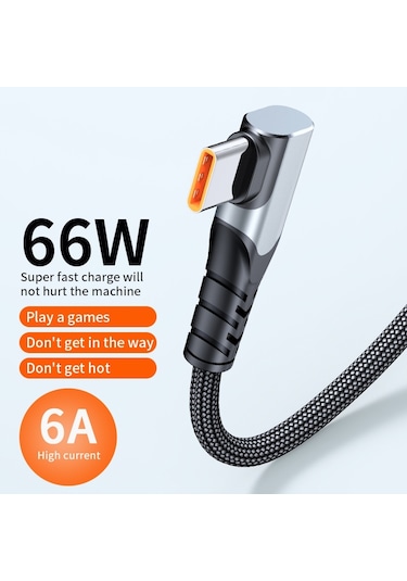 Cbtx Usb-C 50 CM 66 W 6A Yüksek Akım Hızlı Şarj Kablosu