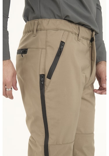 Camp Scoutland Camp595 Outdoor Tactical Softshell Su Ve Rüzgara Dayanıklı İçi Polarlı Kışlık Erkek Taktik Pantolon Bej Bej