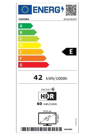 Toshiba 43LA2363DT 43" Full HD Android Smart LED TV