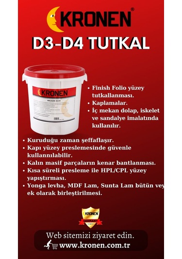 D3 - D4 Beyaz Tutkal 30 KG