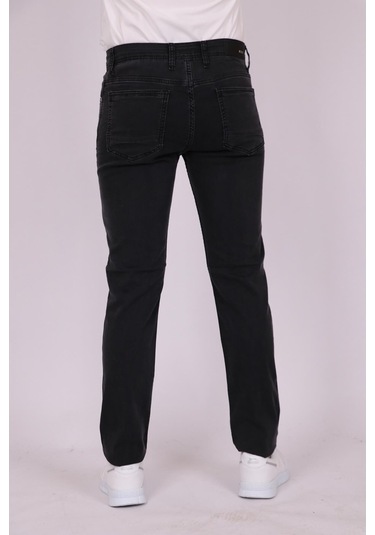 Erkek Füme Slim Fit Dar Kesim Pamuk Denim Jean Kot Pantolon