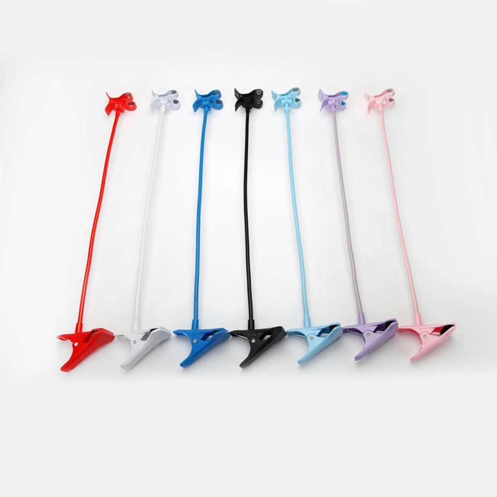 Youtek Beyaz Çift Klemeli Telefon Tutucu - 360 Ayarlanabilir Uzun Borulu - Yatak Başı, Masaüstü İçin - Film İzleme, Canlı Yayın, Öğretim Uygulaması Beyaz