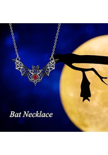 Dükkan Design Gotik Yarasa Kolye Antrasit
