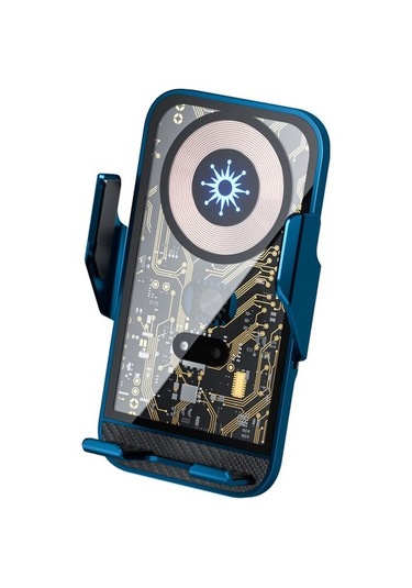 Luckysouk Araba Cep Telefonu Kablosuz Şarj Tutucu Akıllı Otomatik Hızlı Şarj Lacivert Var Havalandırma Cvstht