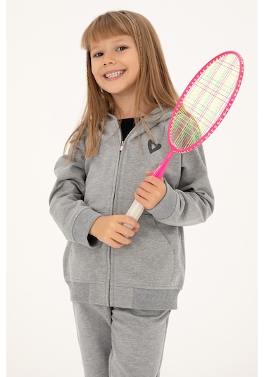 U.s. Polo Assn. Kız Çocuk Gri Melanj Sweatshirt 50296942-vr086 Gri Melanj