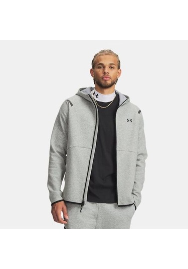 Under Armour Unstoppable Fleece Erkek Gri Kapüşonlu Ceket
