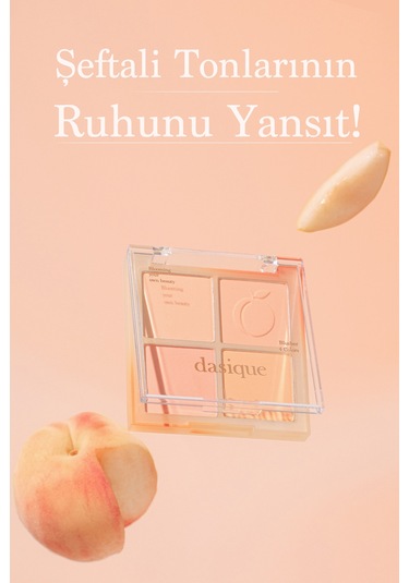 Dasique Karıştırılabilir Renk Tonlarına Sahip 4lü Allık Blending Mood Cheek 03 Peach Blending 03 Peach Blending