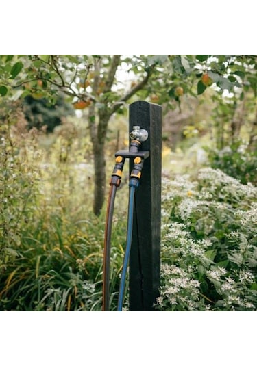 Fiskars 1070577 İkiz Musluk Bağlantı Aparatı 21mm/26,5mm/33,3mm 26.5 x 33.3 MM