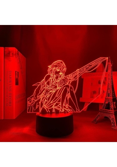 Goldenqian Guilty Crown Inori Yuzuriha 3d Lamba Yatak Odası Dekoratif Gece Lambası Doğum Günü Hediyesi Odası Masa Led Işık Anime Guilty Crown Juı7ce Siyah