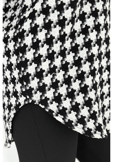 Kazayağı Gömlek Siyah Siyah